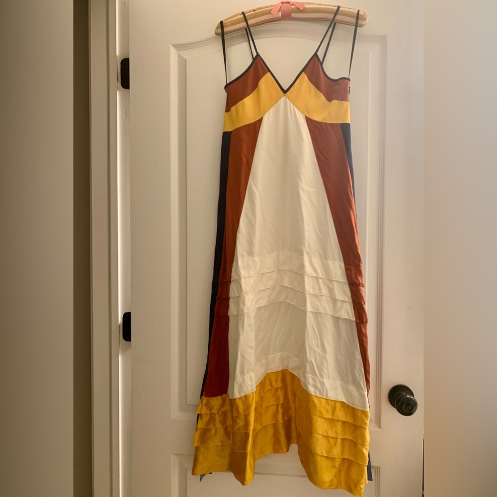 Tory Burch double 0 (00) multi color silk dress